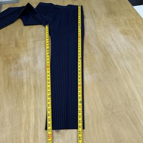 Tommy Hilfiger Suit Mens 38R Modern Fit Wool Blend Stretch Pants 32x31 Navy